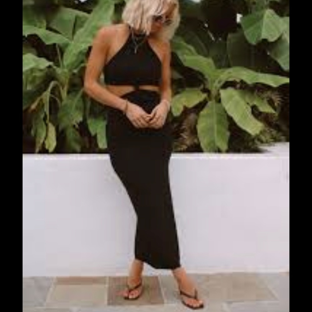 12th tribe maxi cut out dress